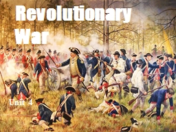 Revolutionary War Unit 4