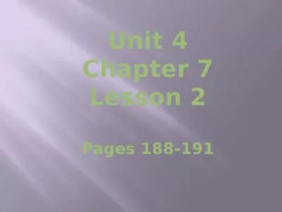 Unit 4 Chapter 7 Lesson 2