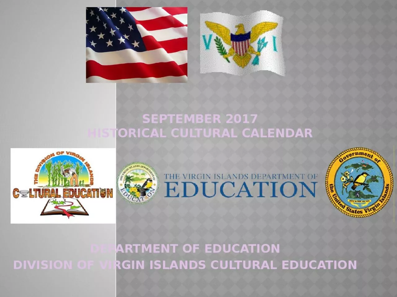 PPT-SEPTEMBER 2017 HISTORICAL CULTURAL CALENDAR