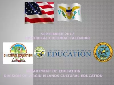 SEPTEMBER 2017 HISTORICAL CULTURAL CALENDAR