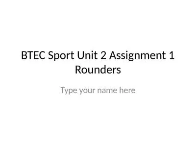 BTEC Sport Unit 2 Assignment