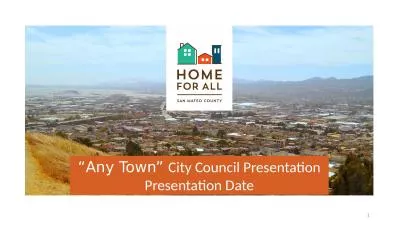 “Any Town”  City Council Presentation