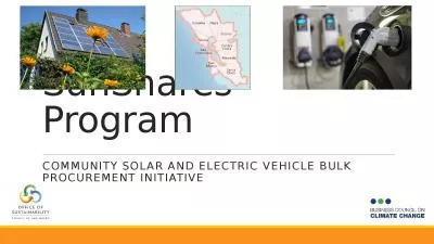 SunShares  Program Community solar and electric vehicle bulk procurement initiative