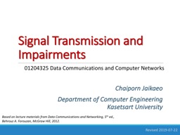 Signal Transmission and Impairments