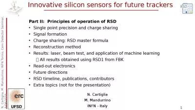 1 N. Cartiglia, M. Mandurrino, INFN Torino, Cern Detector Seminar, 5/06/2020