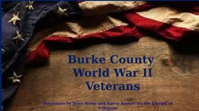 Burke County  World War II Veterans