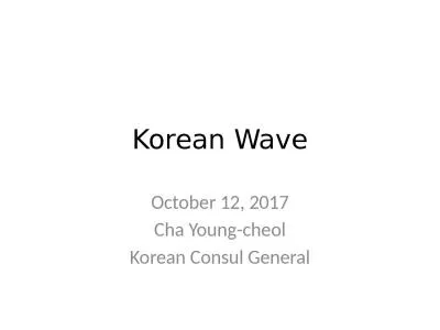 Korean Wave October 12, 2017
