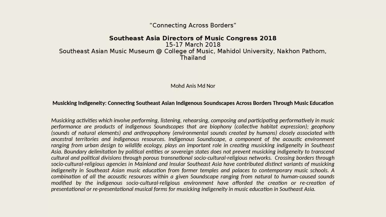 PPT-“Connecting Across Borders”