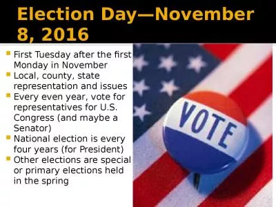 Election Day—November 8, 2016