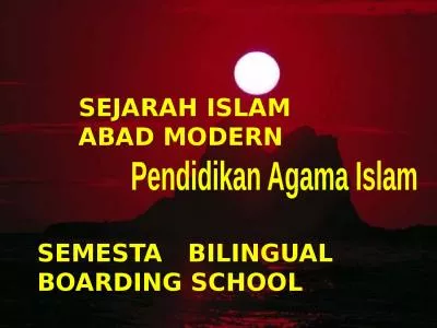 SEJARAH ISLAM  ABAD MODERN