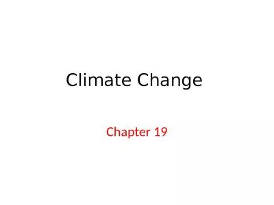 Climate  Change  Chapter 19