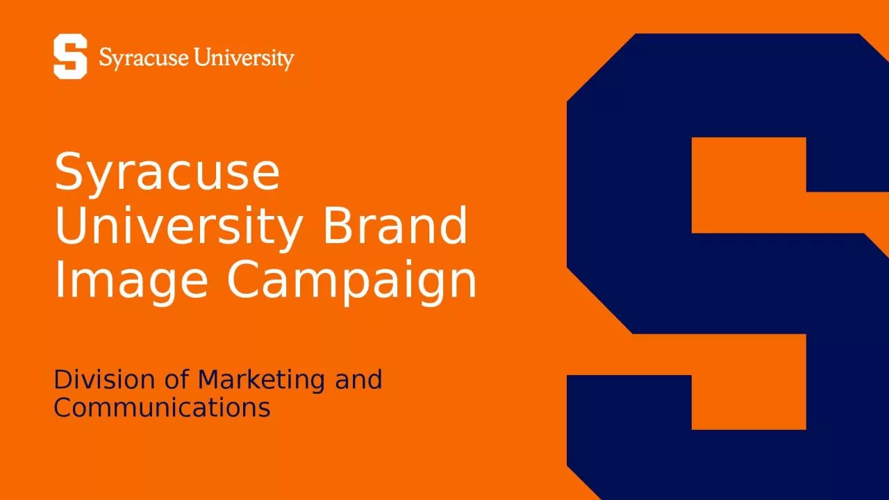 Syracuse University Brand Image Campaign