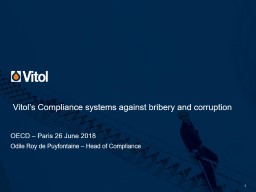 Vitol’s Compliance systems against bribery and corruption