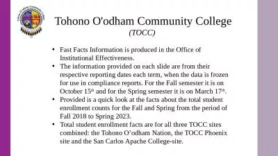 1   Tohono O'odham Community