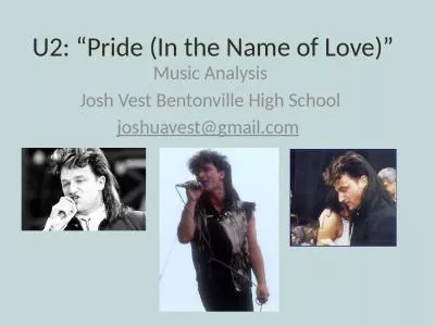 U2: “Pride (In the Name of Love)”