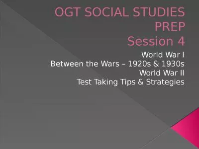 OGT SOCIAL STUDIES PREP Session 4