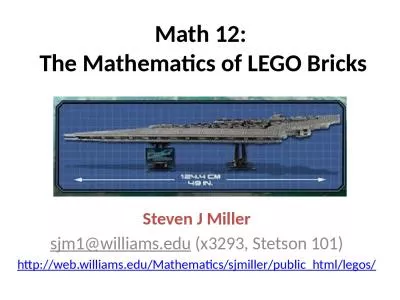 Math 12:  The Mathematics of LEGO Bricks