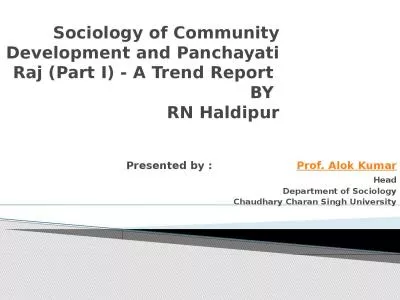 Sociology of Community Development and