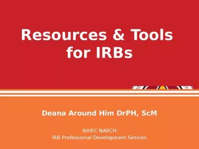 Resources & Tools  for IRBs