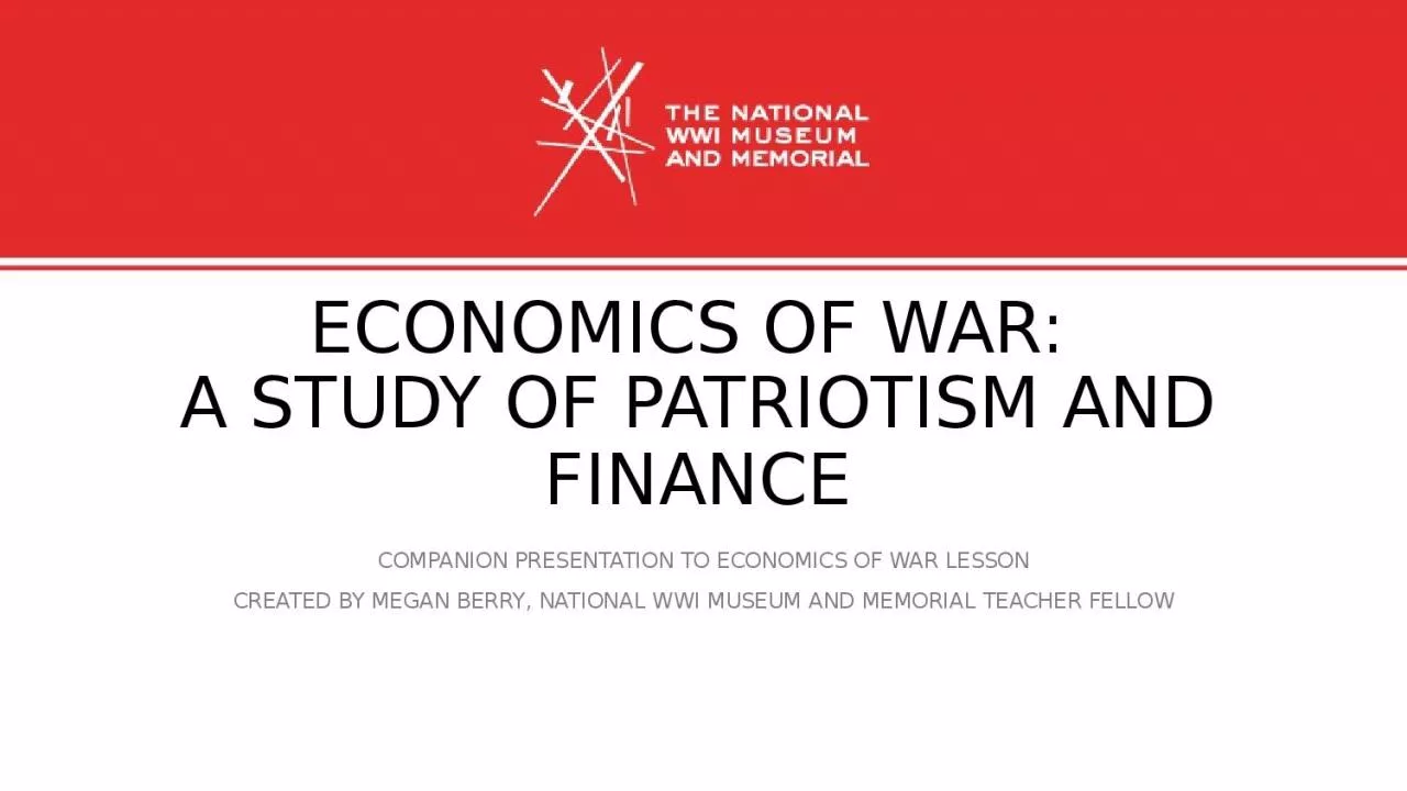 Economics of war:  a study of patriotism and finance