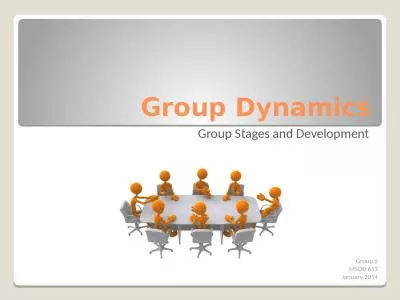 Group Dynamics Group Stages and Development