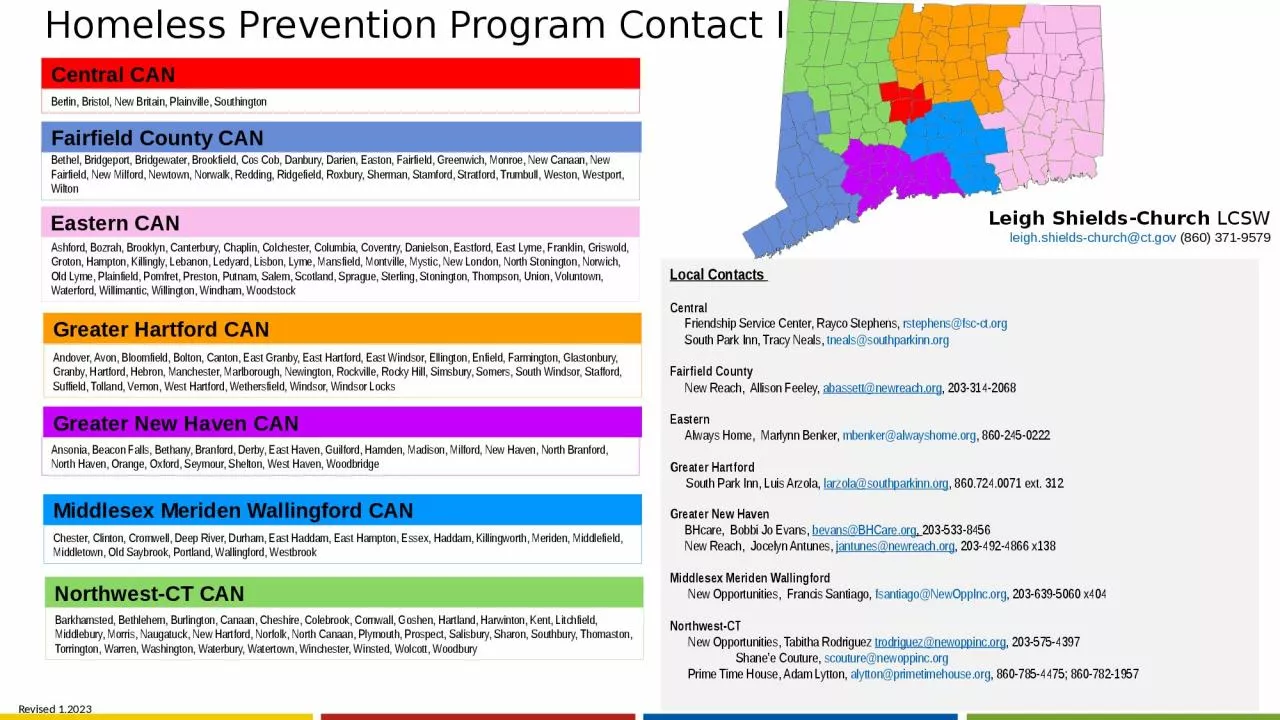 PPT-Homeless Prevention Program Contact Info