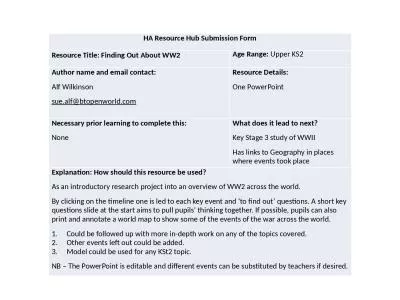 HA Resource Hub Submission Form