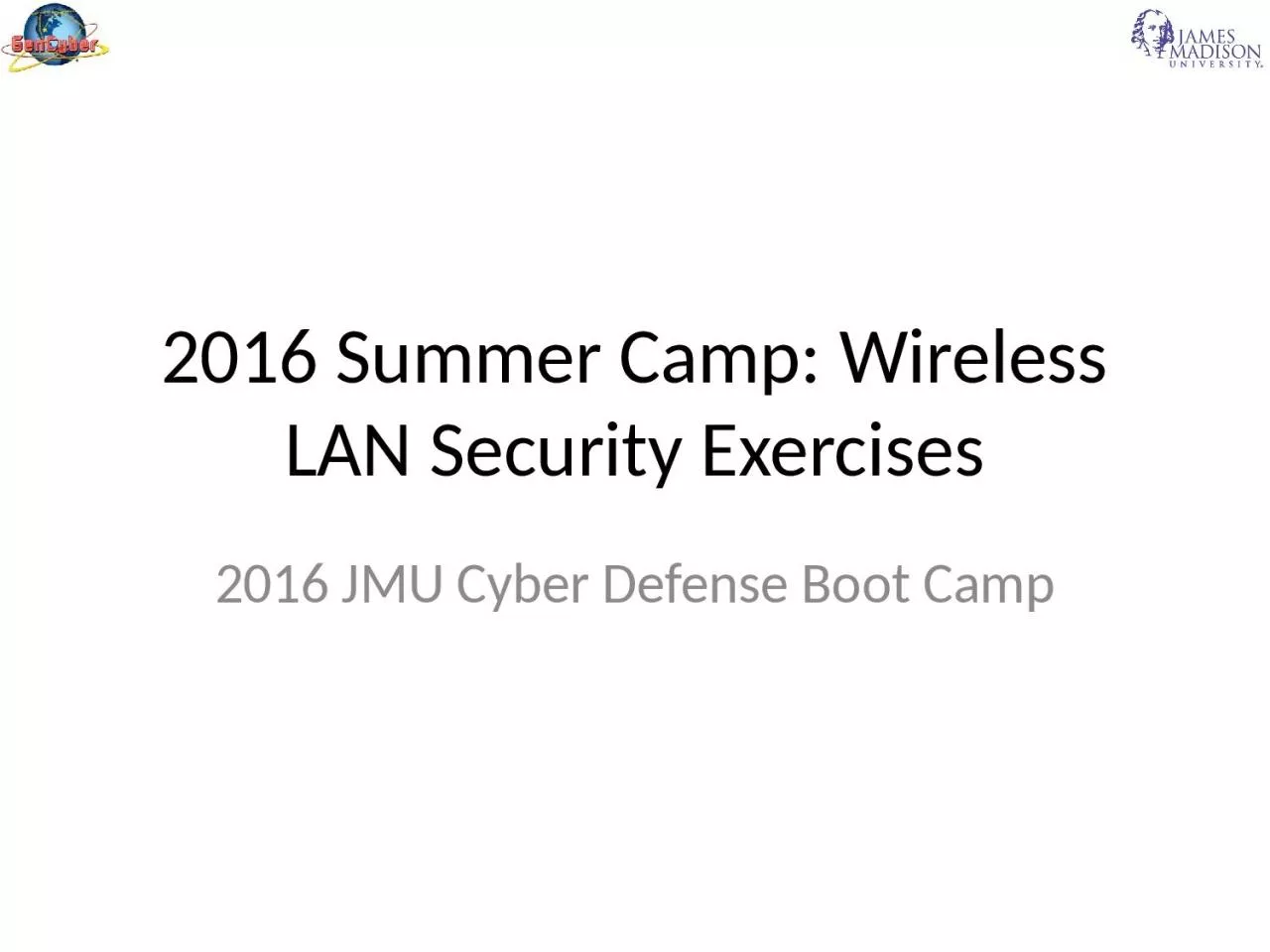 PPT-2016 Summer Camp: Wireless LAN Security Exercises