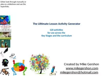 The Ultimate Lesson Activity Generator