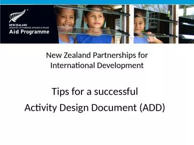 Tips for a successful  Activity Design Document (ADD)