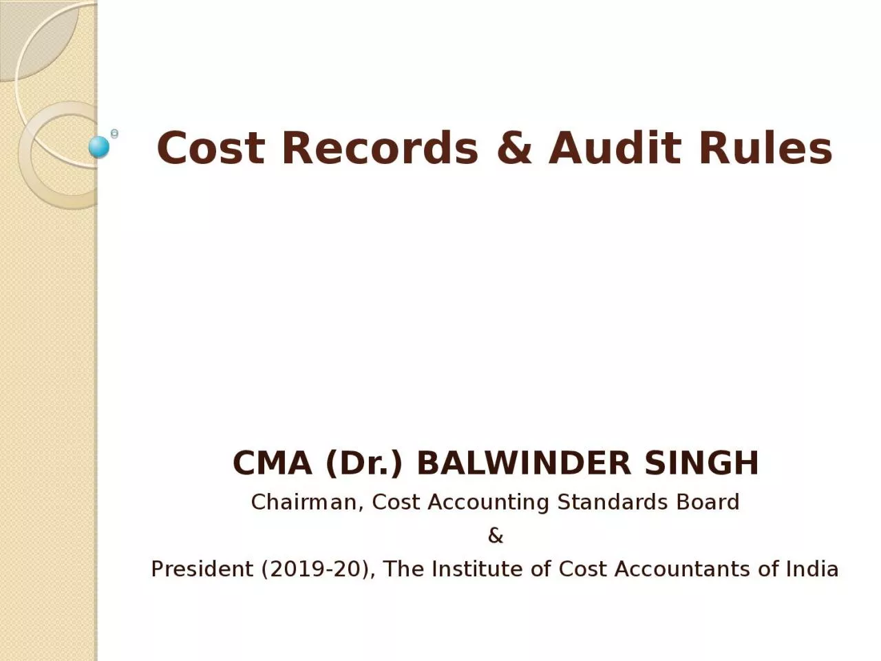 Cost Records & Audit Rules