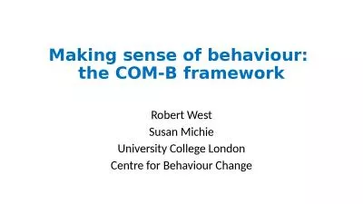 Making sense of behaviour: