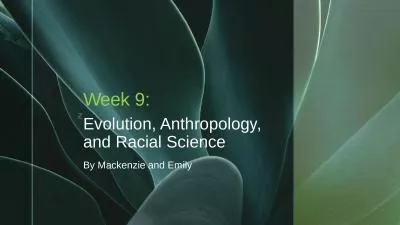 Evolution, Anthropology, and Racial Science