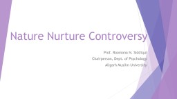 Nature Nurture Controversy