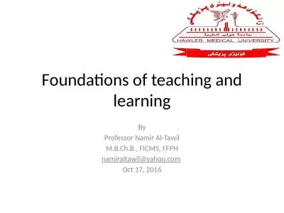 Foundations of teaching and learning