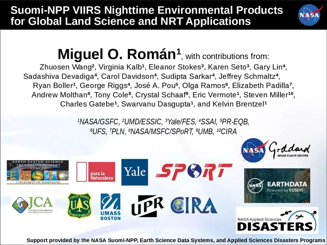 PPT-Suomi-NPP VIIRS Nighttime Environmental Products for