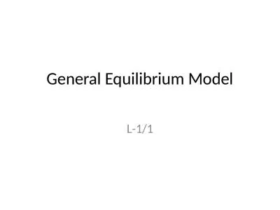 General Equilibrium Model