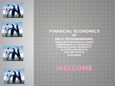 Financial Economics By Dr.G.YOGANANDHAM,