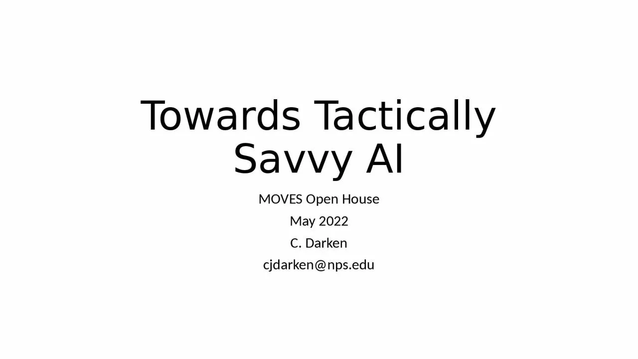 PPT-Towards Tactically Savvy AI