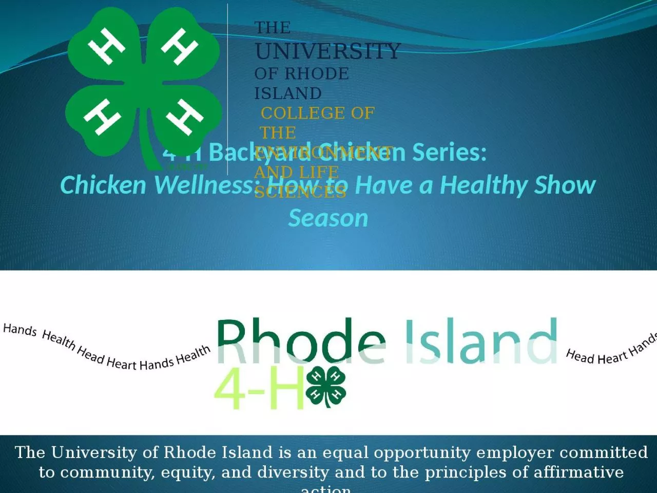 PPT-4-H Backyard Chicken Series: