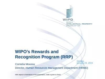 WIPO’s Rewards and Recognition Program (RRP)