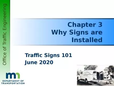 Chapter 3 Why Signs are Installed