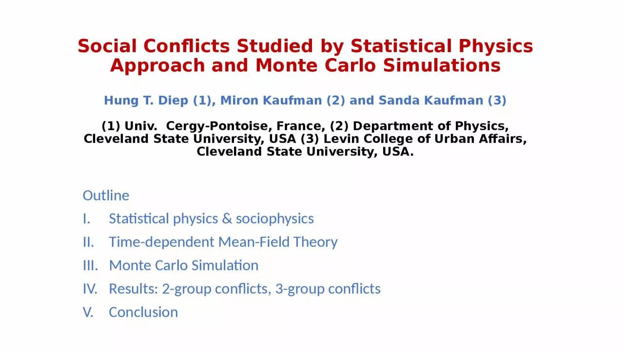 PPT-Social Conflicts Studied by