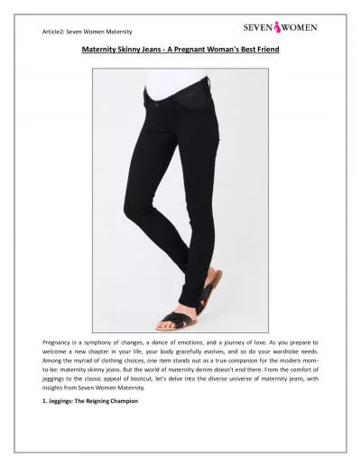 Maternity Skinny Jeans - A Pregnant Woman\'s Best Friend
