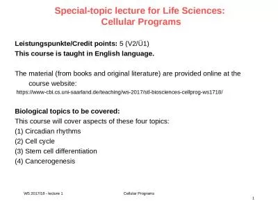 Special-topic  l ecture