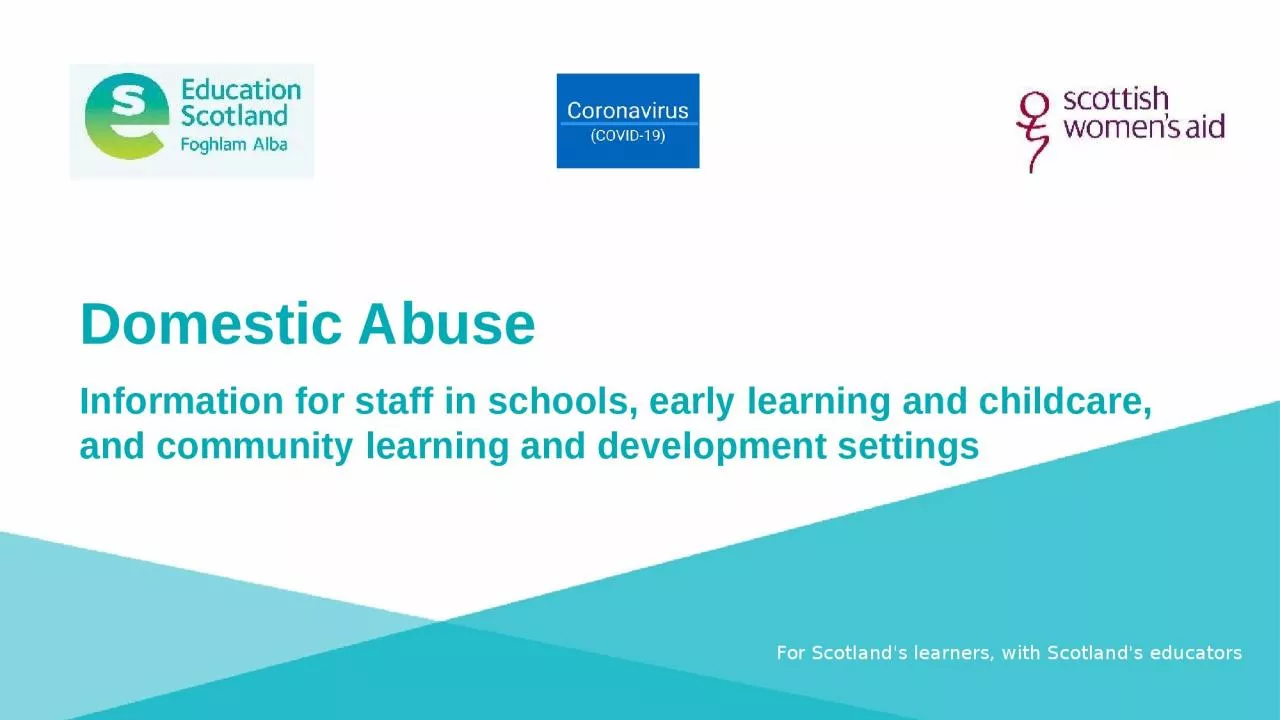 Domestic Abuse Information for staff in schools,