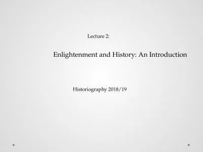 Enlightenment and History: An Introduction