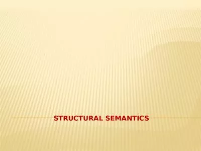 Structural  Semantics