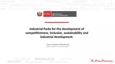 Industrial Parks for the development of competitiveness, inclusion, sustainability and