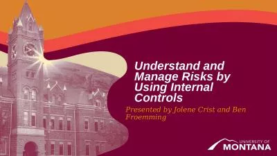 Understand and Manage Risks by Using Internal Controls